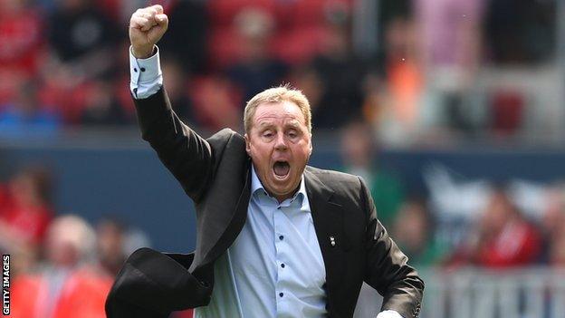 Harry Redknapp celebrating keeping Birmingham City in the Championship
