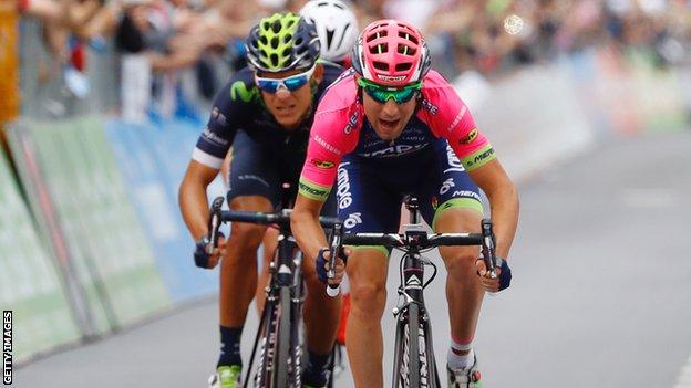 Diego Ulissi wins stage 11 of the Giro d'Italia