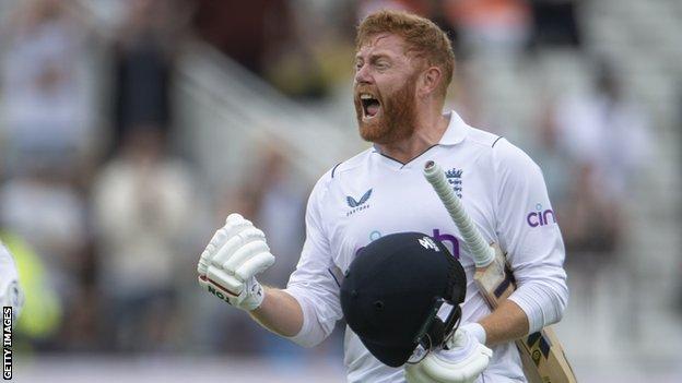 Jonny Bairstow celebrates