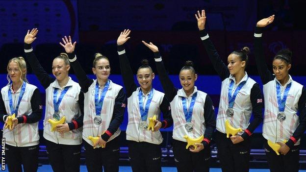 GB gymnasts on podium