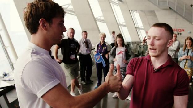 European Championships 2018: Tom Daley takes on Nile Wilson in 'Daley's Dip' - BBC Sport