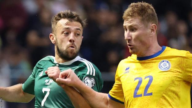 St Mirren winger Conor McMenamin missed Northern Ireland's best chance