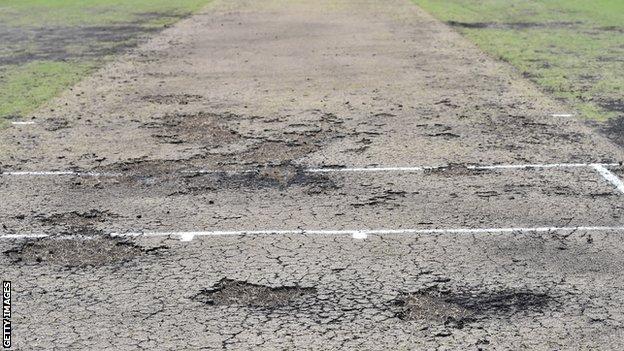 The pitch at Blacktown, Sydney which caused New Zeland's tour match to be abandoned
