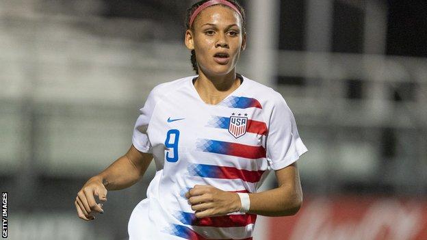 Trinity Rodman playing for US U20