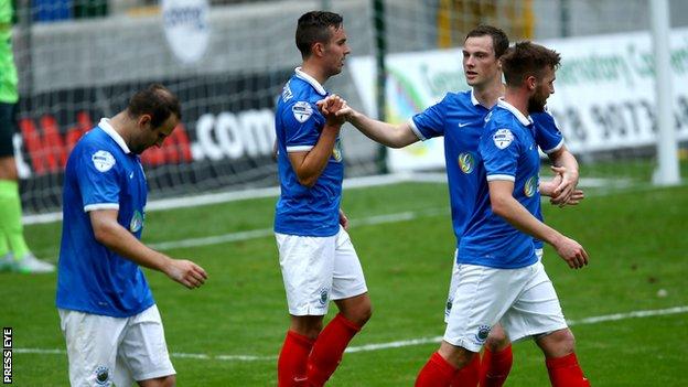 Linfield players celebrate