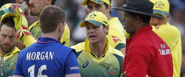 Eoin Morgan and Steve Smith