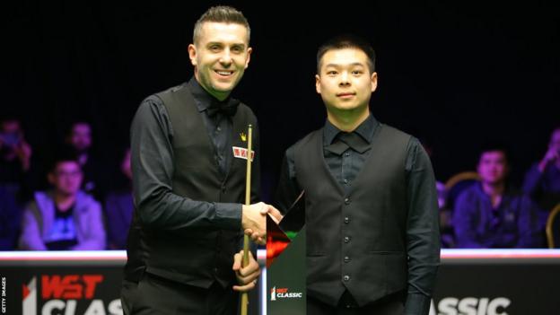 Mark Selby (left) claimed his second title of the 2022-23 season following his triumph at the English Open in December