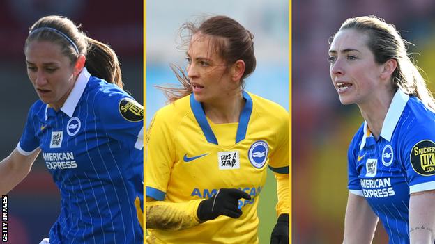 Aileen Whelan, Kayleigh Green and Megan Connolly helped Brighton finish sixth in the Women's Super League last season