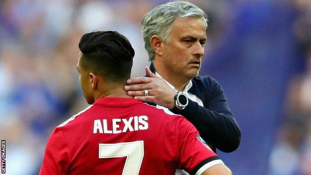 Alexis Sanchez and Jose Mourinho