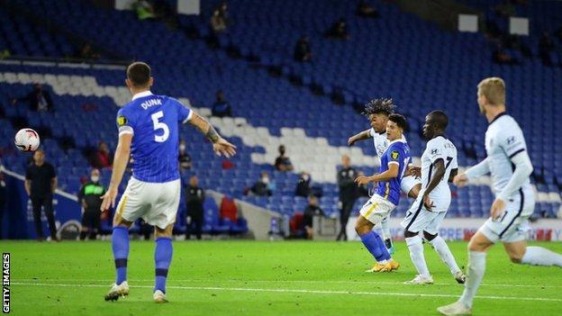 Reece James scores for Chelsea