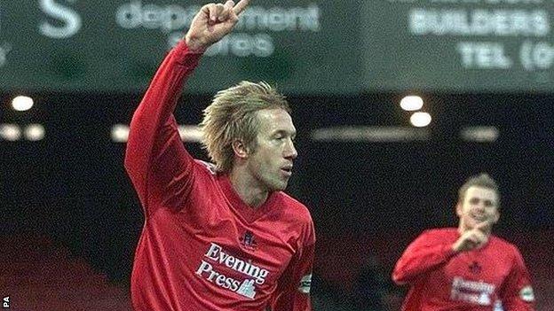 Ostersunds boss Graham Potter during his playing days