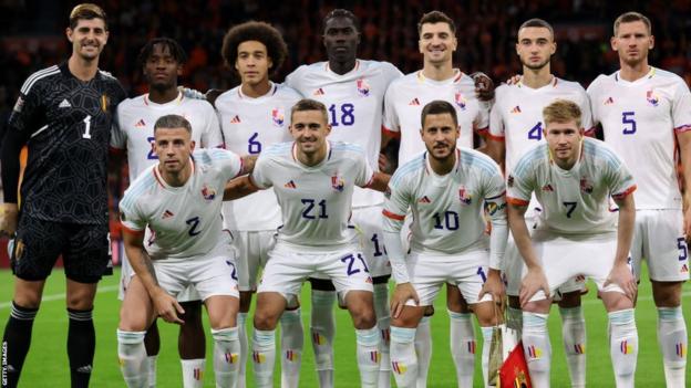 A Belgium team photo from before the game against the Netherlands in September