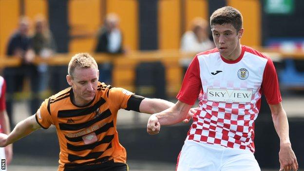 Ross Stewart (right) pictured playing for St Mirren in a pre-season friendly against Alloa