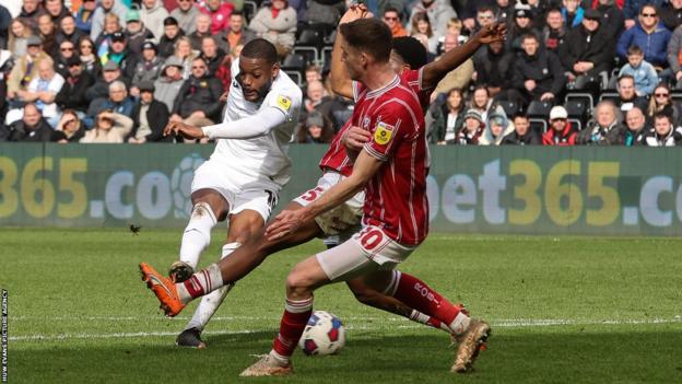 Olivier Ntcham scores his sixth goal of the season