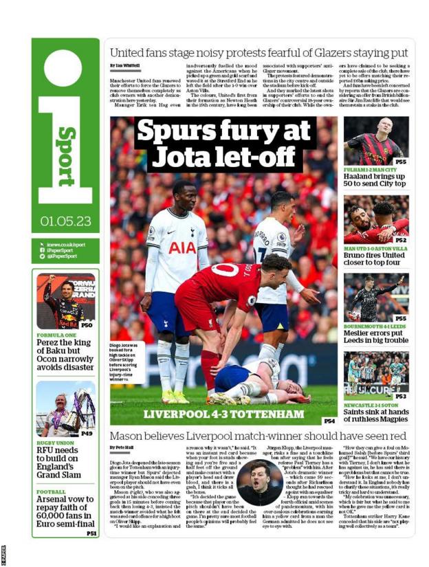 Monday's sports pages - BBC Sport