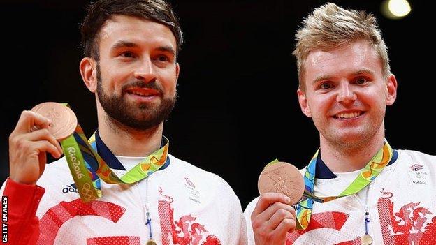 Chris Langridge and Marcus Ellis won Great Britain's first ever Olympic badminton men's doubles medal, taking bronze at Rio 2016