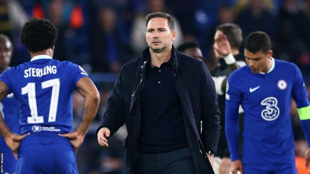 Frank Lampard on the pitch after Chelsea's 2-0 loss to Real Madrid