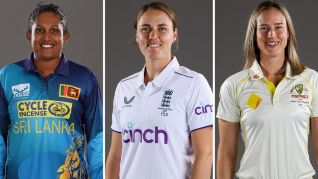 Chamari Athapathu (left), Nat Sciver-Brunt (middle) and Ellyse Perry (right) have been among the stars of women's cricket in 2023