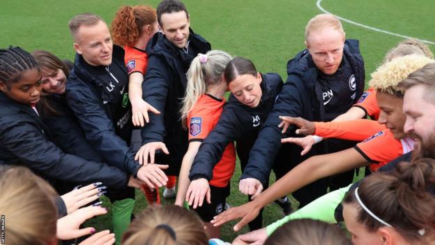 Amy Merricks with the Brighton squad