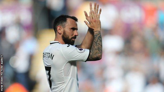 Leon Britton played his last game for Swansea in May 2018