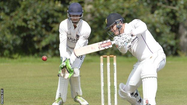 Action from the Ulster Bank Premier League game between Instonians and CIYMS