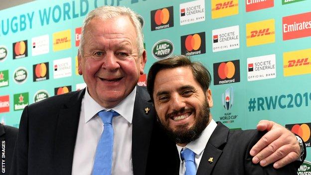 Bill Beaumont and Augustin Pichot, right, have worked together at World Rugby since 2016