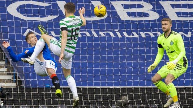 Steven Davis' superb acrobatic finish gave Rangers an early lead