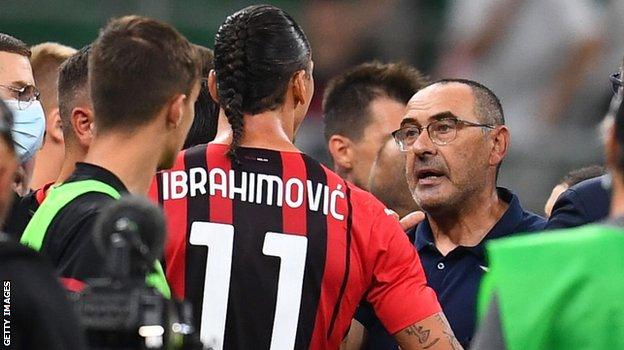 Sarri was unhappy with Ibrahimovic's actions against his midfielder Lucas