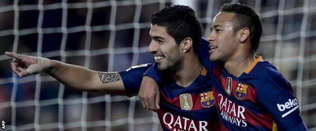 Luis Suarez and Neymar