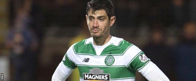 Celtic's Nir Bitton during their recent draw at Dundee