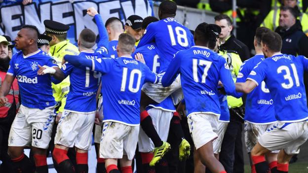 Rangers win first derby at Celtic Park since 2010 to cut gap to two