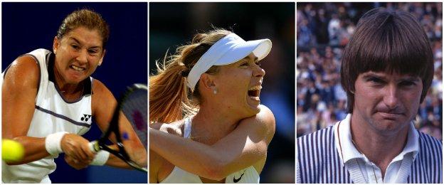 Monica Seles, Maria Sharapova and Jimmy Connors
