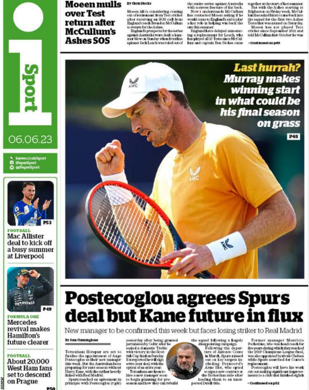 Tuesday's back pages BBC Sport
