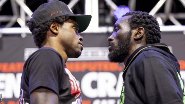 Errol Spence and Terence Crawford face off