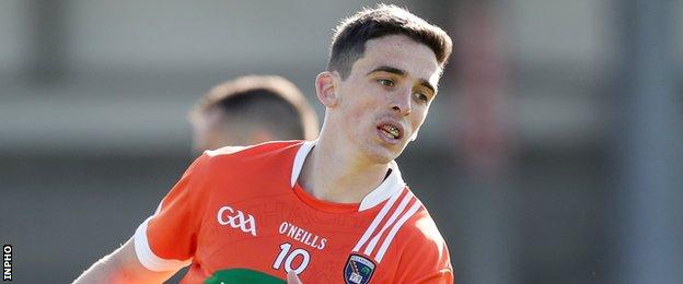 Rory Grugan's sixth point of the game drew Armagh level with Cork