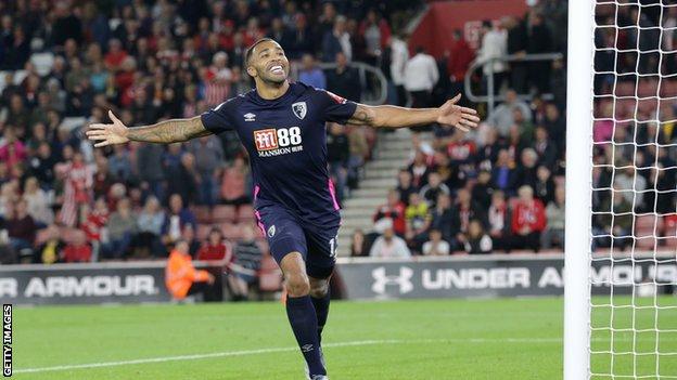 Callum Wilson celebrating a goal for Bournemouth