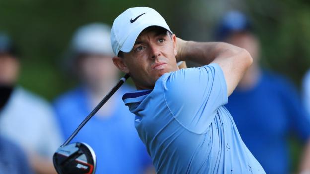 Players Championship: Rory McIlroy makes late surge to join Tommy Fleetwood in halfway lead - BBC Sport