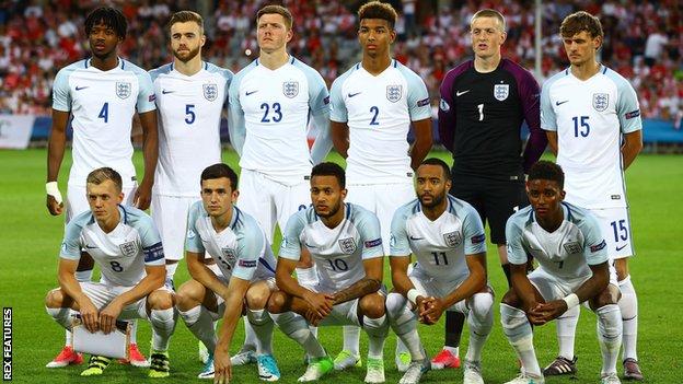 England team at Under-21 European Championship