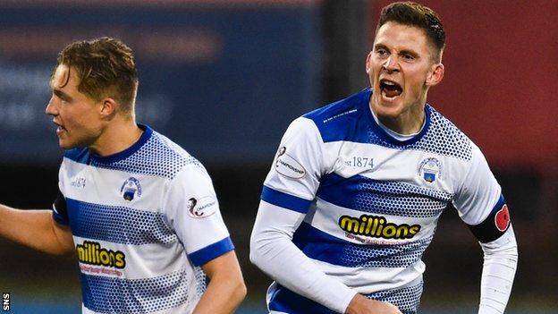 Jack Baird (right) scored Morton's second goal as they beat Alloa