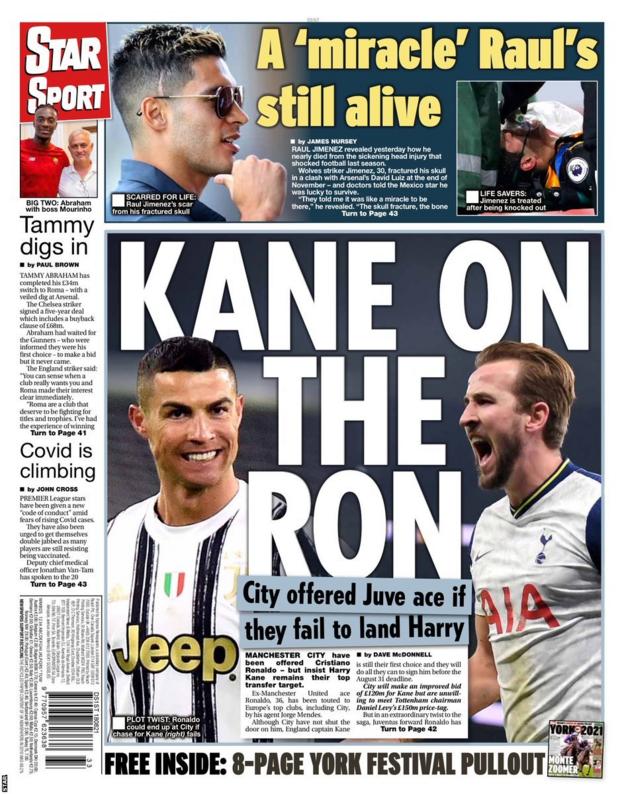 The back page of Wednesday's Star