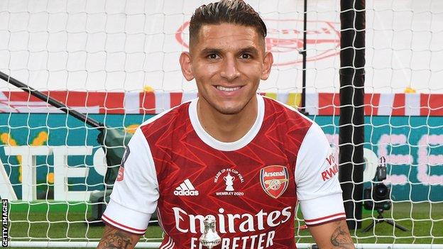 Lucas Torreira at the FA Cup final