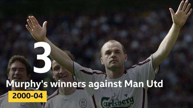 Danny Murphy scored the winner in three Liverpool winners at Old Trafford
