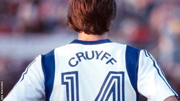 Johan Cruyff of the Los Angeles Aztec's before a match in Los