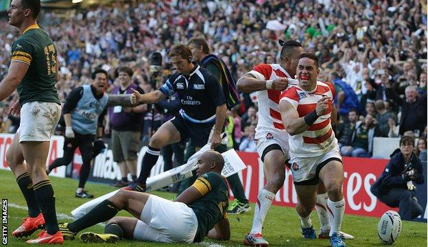 Japan beat South Africa