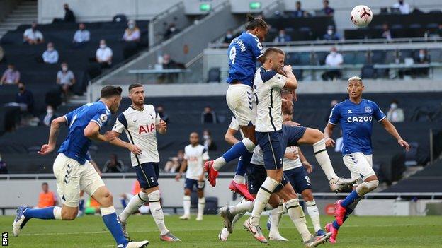 tottenham hotspur 0 1 everton dominic calvert lewin heads winner against spurs bbc sport tottenham hotspur 0 1 everton dominic