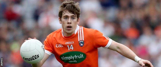 Andrew Murnin's goal helped Armagh lead 1-8 to 0-5 at half-time at the Athletic Grounds