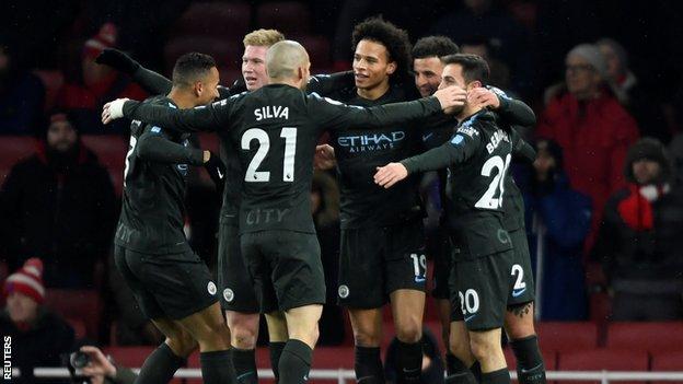 Manchester City celebrate goal