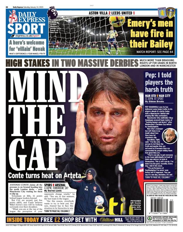 Saturdays Back Pages Bbc Sport