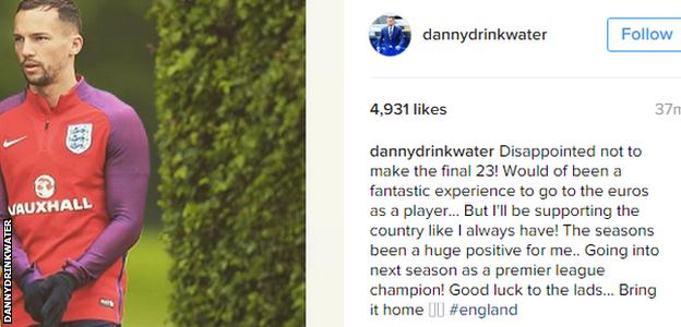 Danny Drinkwater Instagram message