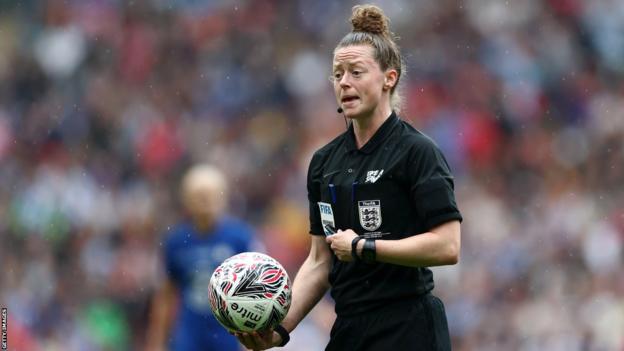 Kirsty Dowle referees the FA Cup Final